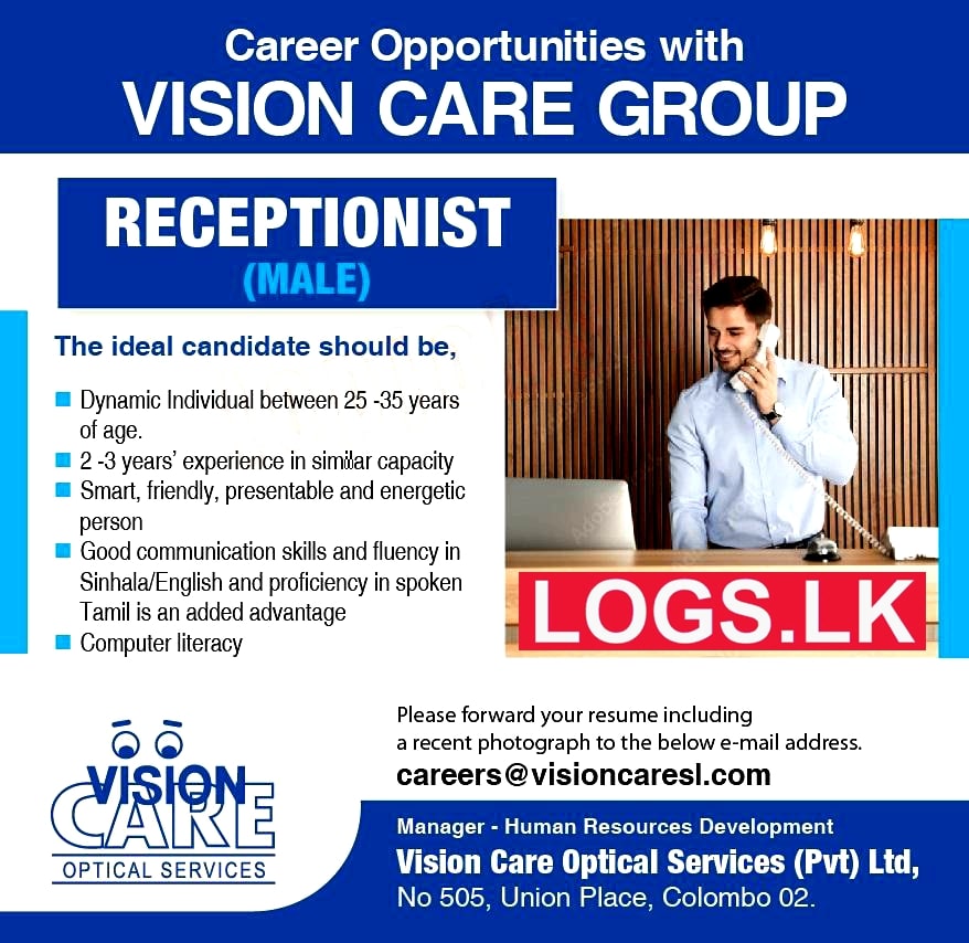 Receptionist Job Vacancy 2023 In Vision Care Optical Vacancies   Receptionist Job Vacancy 2023 In Vision Care Optical 